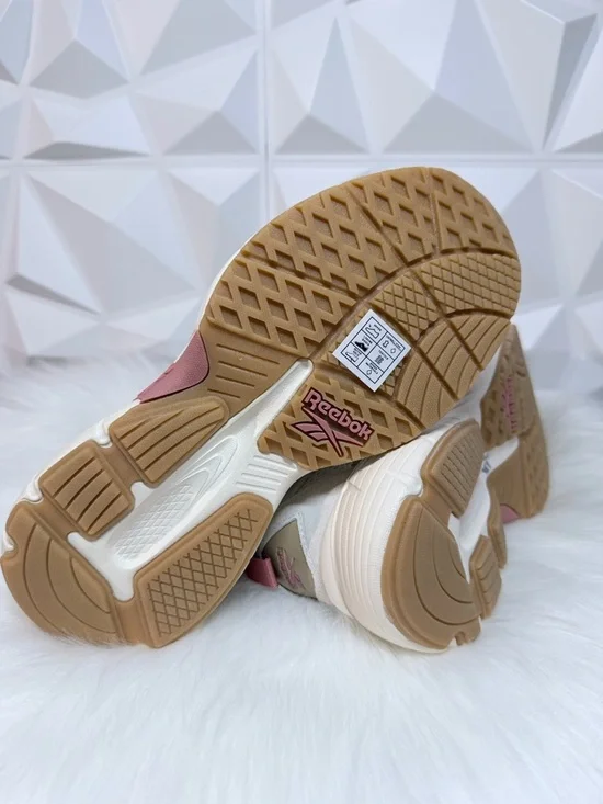 Reebok Women's Mesh Trainer in Light Gray & Mauve - Picture 6 of 6